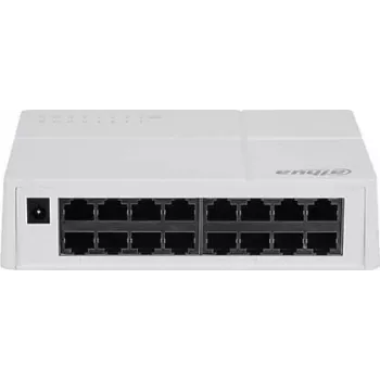 Dahua Technology SF1016L tīkla komutators Nepārvaldāms L2 Fast Ethernet (10/100) Galda/sienas montāžai Pelēks
