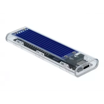 SSD korpuss DeLOCK 42620 ārējais korpuss M.2 NVME PCIe SSD ar USB Type-C ligzdu, caurspīdīgs