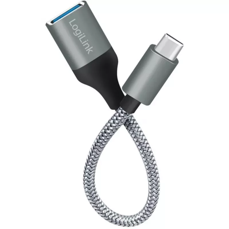 LogiLink USB 3.2 Gen1 Type-C adapteris C/M uz USB-A/S OTG alumīnija 0,15 m