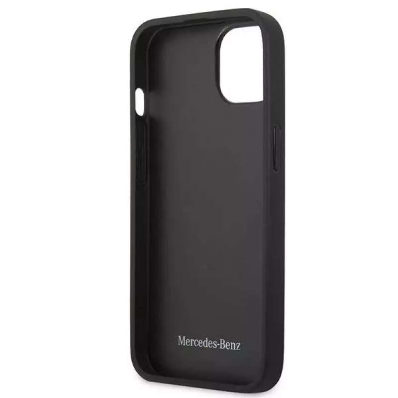 Mercedes MEHCP13SPSQRE iPhone 13 mini 5,4 sarkans/sarkans cietais vāciņš Ādas zvaigžņu raksts