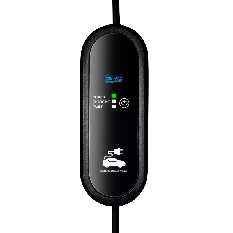 Akyga AK-EC-24 pārnēsājams elektroauto lādētājs, GB/T, CEE 5 kontaktu kontaktdakša, trīsfāzu, 32 A, 22 kW, LCD, 5 m