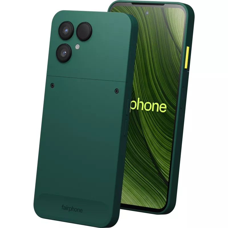 Fairphone The (Gen 6) 16 cm (6.31 inch) Dual SIM Android 15 5G USB Type-C 8 GB 256 GB 4415 mAh Zaļš