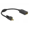 DisplayPort kabelis DeLOCK 62638 Mini DisplayPort 0,25 m Melns