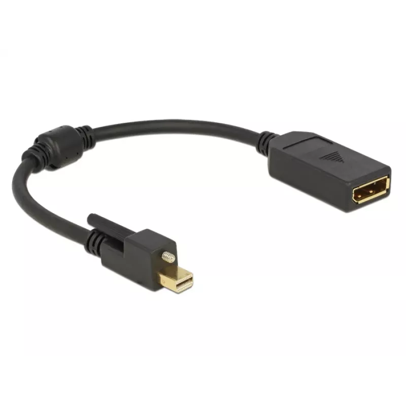 DisplayPort kabelis DeLOCK 62638 Mini DisplayPort 0,25 m Melns