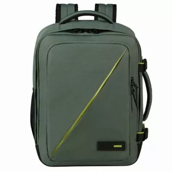 Pārnēsājama mugursoma American Tourister Take2Cabin MS Wizz Air aviokompānijai - tumši zaļa