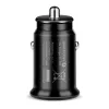 auto lādētājs everActive CC-25C 2x USB-A + USB-C, 12W, iebūvēts automašīnas USB strāvas adapteris