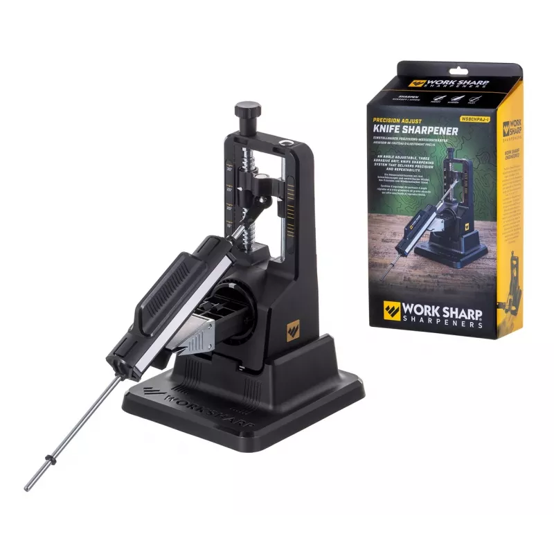 Nažu asināmais Work Sharp Precision Adjust 09DX164 regulējams leņķis ar keramisko slīpēšanas stieni, dimanta plāksnēm, melns, 243,8×165,1×143,3 mm