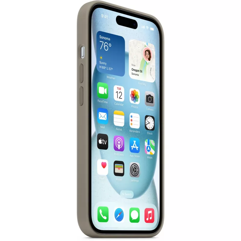 Silikona maciņš ar MagSafe iPhone 15 - māla krāsa