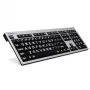 Tastatūra Logickeyboard LKB-LPRNTWB-AJPU Biroja USB Franču Melna Sudraba