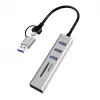 USB3.0 centrmezgls USB-A, SD/microSD slots, 2in1