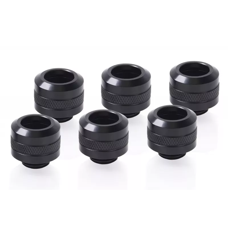 Armatūras komplekts Alphacool 17475 — misiņa veidgabali, melni, Ø 22 mm, A 20 mm