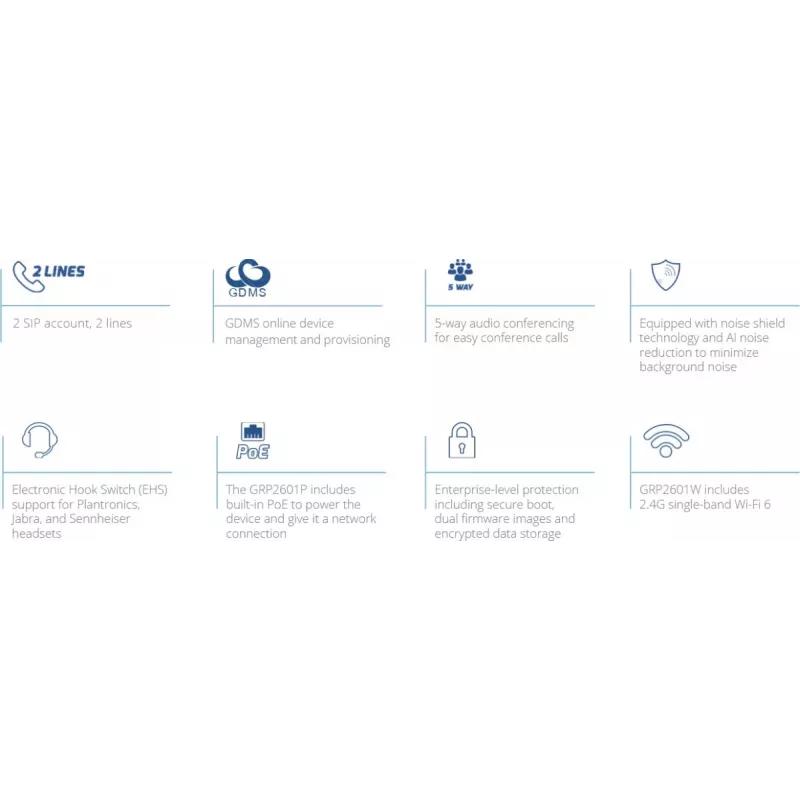IP tālrunis Grandstream Networks GRP2601 melns