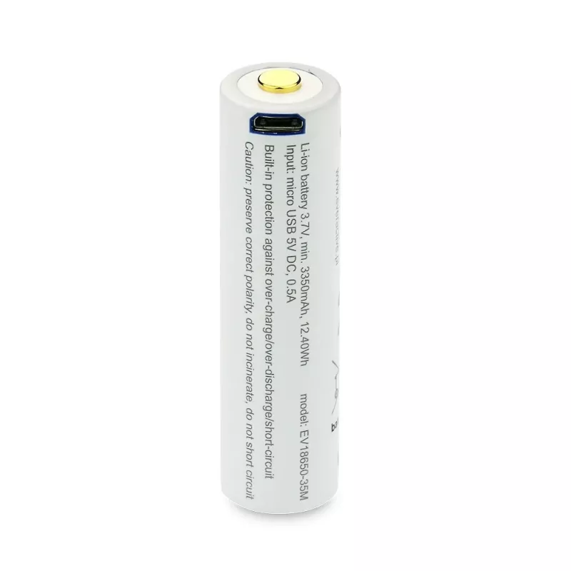 18650 Li-Ion 3.7V everActive 3500mAh battery (1 gab.) micro-USB with protection