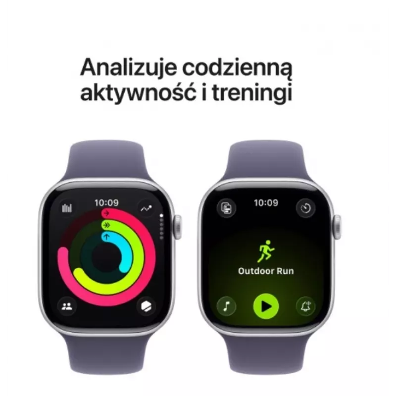 Apple Watch Series 11 GPS + Cellular 42mm sudraba alumīnija korpuss ar Purple Fog Sport siksniņu - M/L