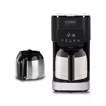 Caso | Kafijas automāts ar diviem izolētiem krūzēm | Taste & Style Duo Thermo | Pilienu | 800 W | Melns/Nerūsējošais tērauds