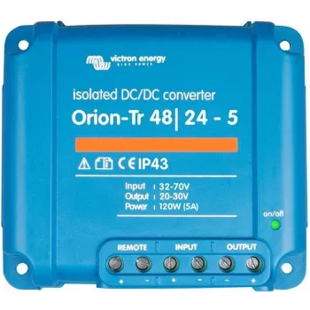 DC-DC pārveidotājs Victron Energy Orion-Tr 48/24-5A 120W — 48V ieeja uz 24.2V izeju, 5A