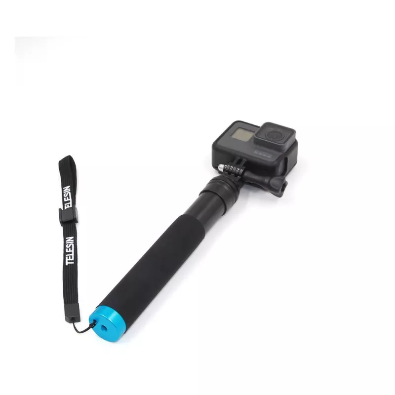 Pašbildei paredzēts statīvs Telesin GP-MNP-090-D, regulējams garums, viegls