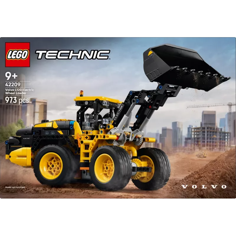 Konstruktors LEGO Technic Volvo L120 elektriskā riteņa iekrāvēja modelis 42209, 973 gab., vecumam no 9 gadiem, 140×110×350 mm