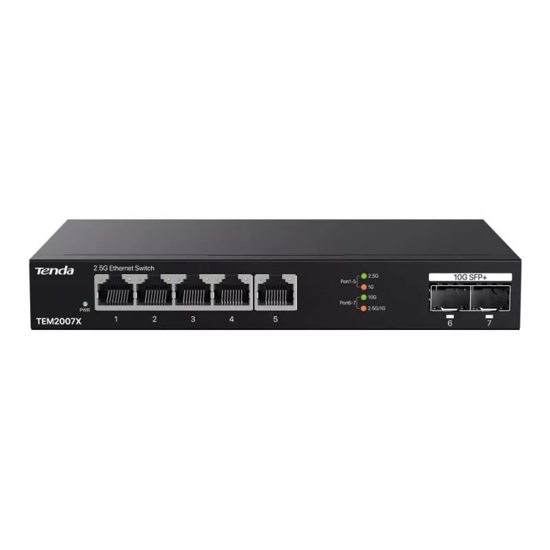 Tenda TEM2007X tīkla komutators 2.5G Ethernet 5 porti