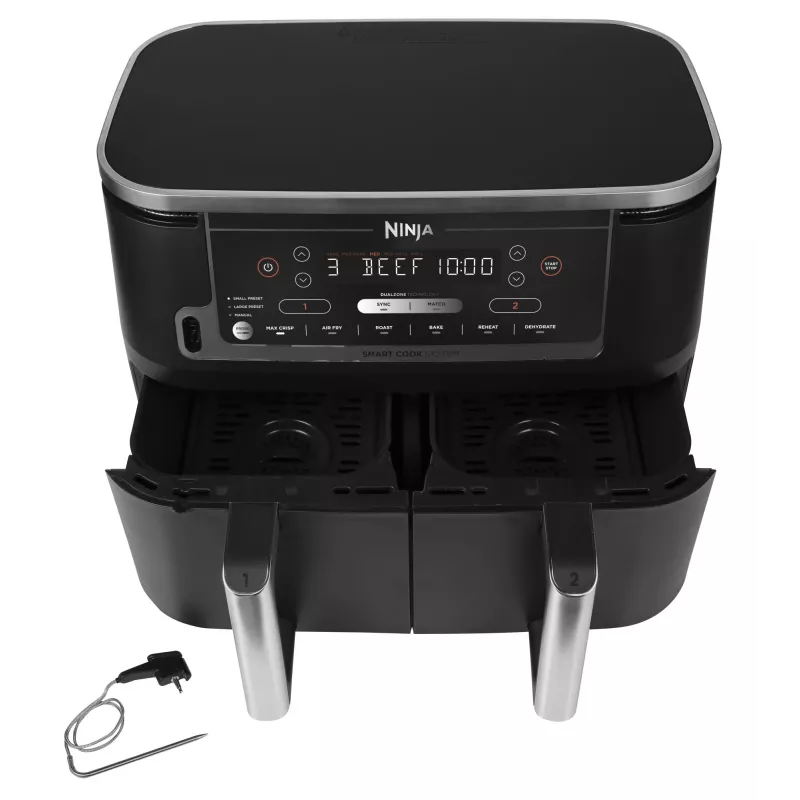 Ninja AF451EU fritieris Single 9,5 L 2470 W Karstā gaisa fritieris Melns