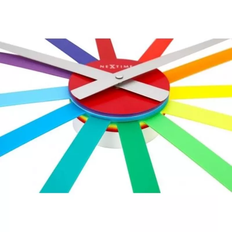 NeXtime pulkstenis 2995di Colour Guide, Ø 60 cm, sienas, daudzkrāsains