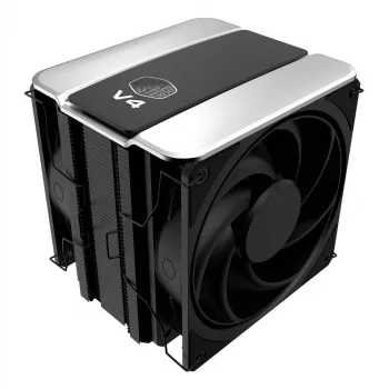 Procesora gaisa dzesētājs Cooler Master V4 Alpha 3DHP, 120 mm ventilators, saderīgs ar LGA1700/AM5, melns