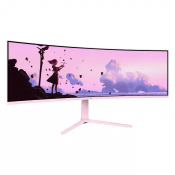 Izliekts monitors Arozzi Nova 49” (124,5 cm) Dual QHD 5120×1440 LED VA 32:9 4 ms Rozā