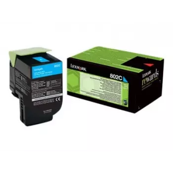 Lexmark 802C tonera kasetne 1 gab. Oriģināla Ciāna