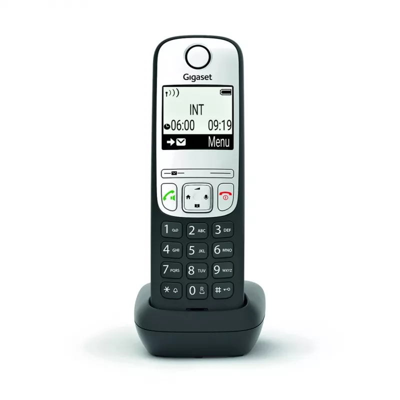 Gigaset A690HX Analog/DECT telefons ar zvanītāja ID, melns, sudrabs