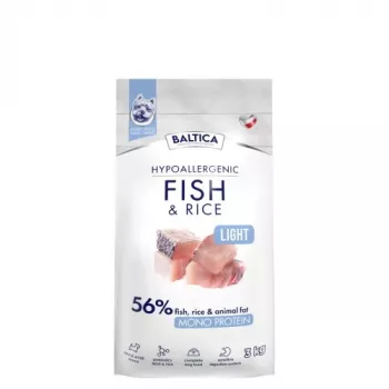BALTICA Nutraceutic Hypoallergenic Light S Zivs ar rīsiem - sausā suņu barība - 3 kg