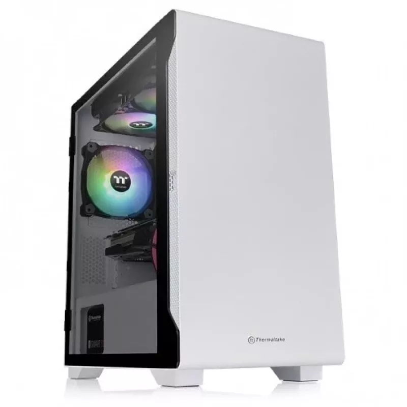 PC korpuss Thermaltake S100 Tempered Glass Snow Edition Micro Tower Balts