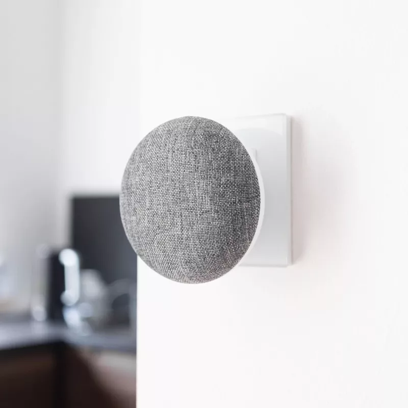 Durvju zvana signāls Hombli Doorbell Chime 2, Avanca International BV — bezvadu 433,92 MHz, maiņstrāva 110–240 V, C tipa kontaktdakša, pelēks/balts