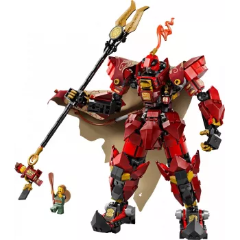 LEGO būvēšanas komplekts NINJAGO 71846 Uguns bruņinieka mehs, 996 detaļas, 2 minifigūriņas, kustināmas ekstremitātes, 260 mm augstums
