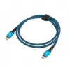 USB-C kabelis M/M USB4 1,5m 240W 60Hz Melns-Zils