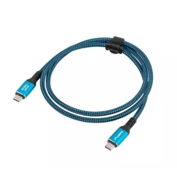 USB-C kabelis M/M USB4 1,5m 240W 60Hz Melns-Zils