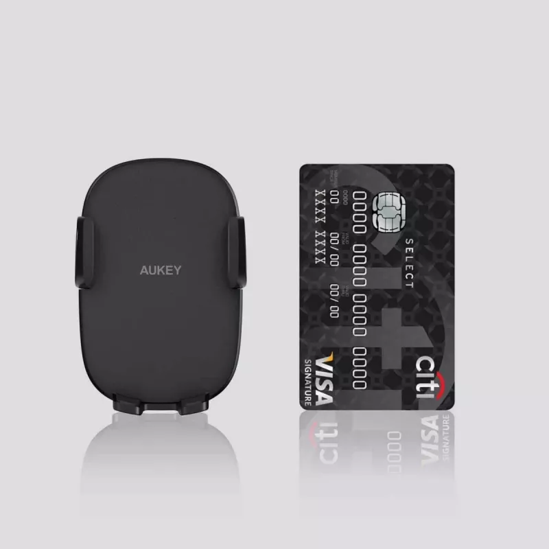 Telefona turētājs Aukey HD-C48 regulējams 360° viedtālruņiem un maziem planšetdatoriem, skavas stiprinājums, rotējoša svira