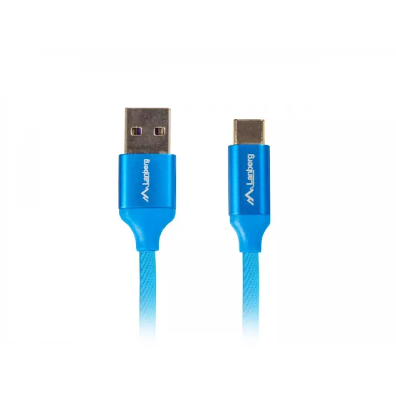 USB 2.0 kabelis LANBERG CA-USBO-21CU-0010-BL — USB A uz USB C, 1 m, zils