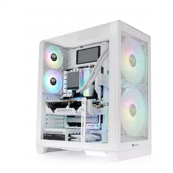 Datora korpuss THERMALTAKE View 390 TG Snow balta vidustornis ar rūdīta stikla paneļiem