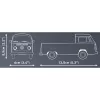 Cobi modeļa komplekts Volkswagen T2a plakanās kravas kravas automašīna 1:35 mērogā pelēkā krāsā