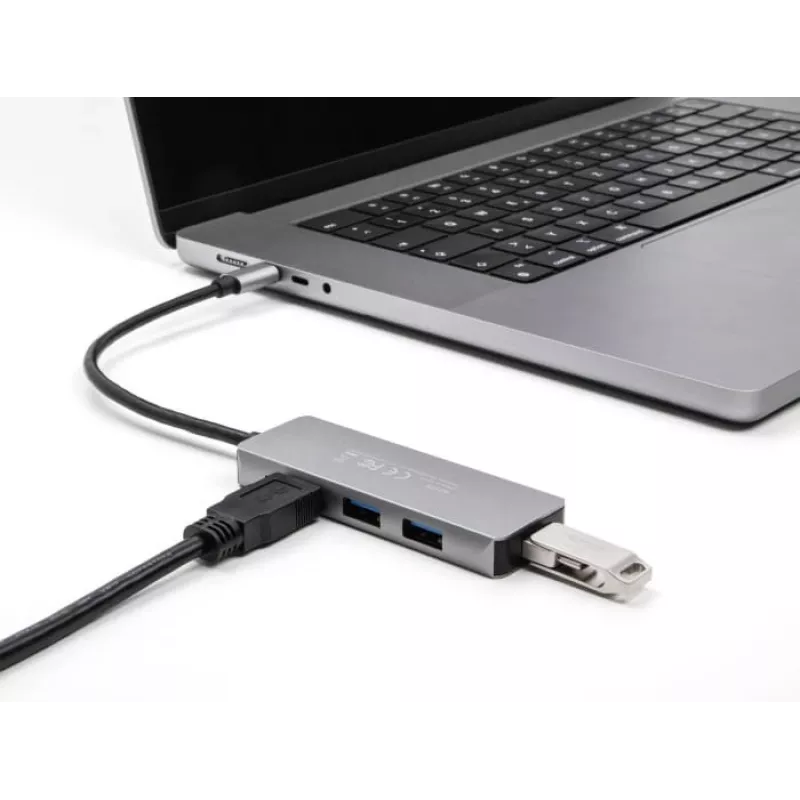 DeLOCK 63173 USB centrmezgls Type-C 5000 Mbit/s melns