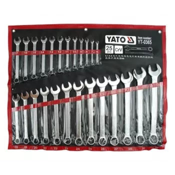 6–32 mm plakano uzgriežņu atslēgu komplekts, 25 gab., Yato YT-0365