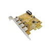 Iekšējā USB 3.2 Gen 1 (5 Gbit/s) PCIe saskarnes kartes adapteris — Sunix USB4300N, 78×121×18 mm