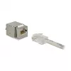 Keystone modulis DELOCK 86404 — RJ-45 sudraba, 38,5×22,3×17,3 mm