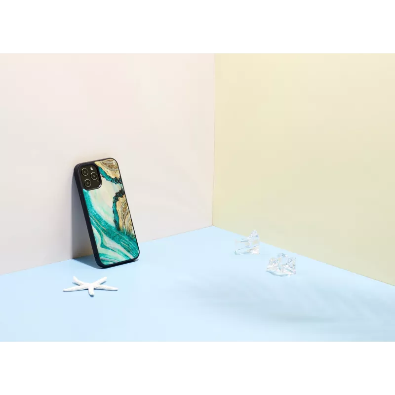 Aizsargājošs iKins vāciņš Apple iPhone 12 Pro Max — akvamarīna ahāta dizains