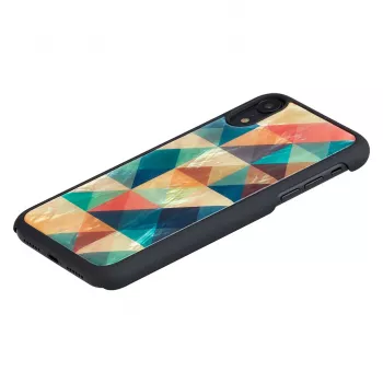 Viedtālruņa maciņš iKins iPhone XR — Mosaic Melns aizsargapvalks