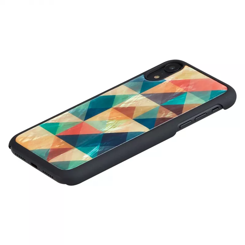 Viedtālruņa maciņš iKins iPhone XR — Mosaic Melns aizsargapvalks