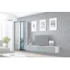 Cama Vitrīna VIGO '180' 180/40/30 balts/pelēks glancēts
