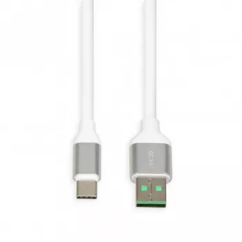 USB A uz USB C kabelis IBOX IKUMTCWQC 1,5 m, USB 2.0, 3 A, balts