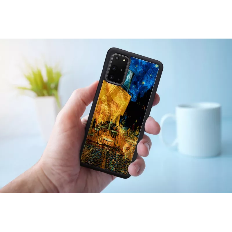 Aizsargtelefona maciņš iKins Samsung Galaxy S20+ — melns Cafe Terrace