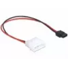 Delock strāvas kabelis Molex 4 kontaktu spraudnis uz plāns SATA 6 kontaktu ligzdu 24 cm